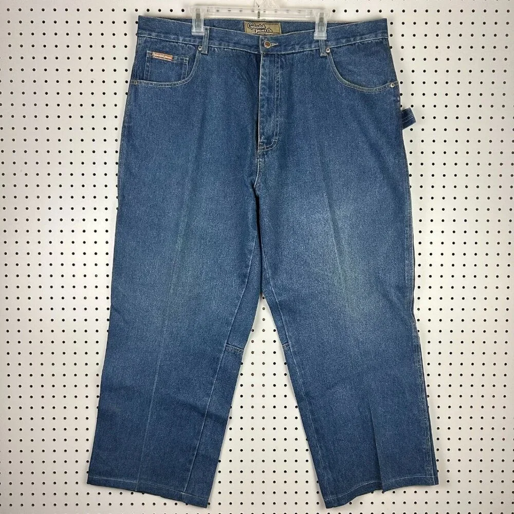 Cybertek Hip Hop Y2K Baggy Jeans 42x30 Carpenter Streetwear Skate Wide Leg Denim